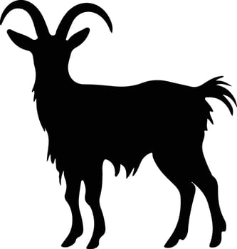 goat black silhouette vector