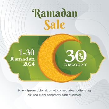 Ramadan Sale Flat Vector islamic greeting design