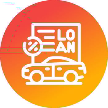Car Loan Creative Icon Design vector