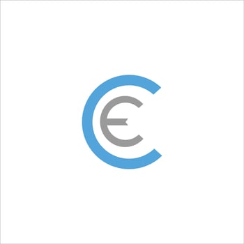 Initial letter  CE or EC logo vector logo design
