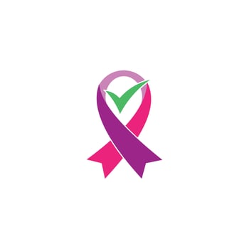 Vector image of icon pink ribbon. cancer awareness Desing