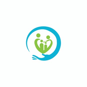 charity logo design template vector
