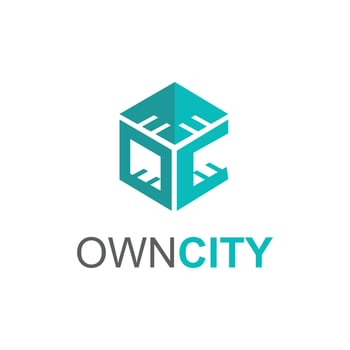 Sun over Cityscape Skyscrapers Business city Logo design vector template. Real Estate Architecture Construction Logotype concept icon.