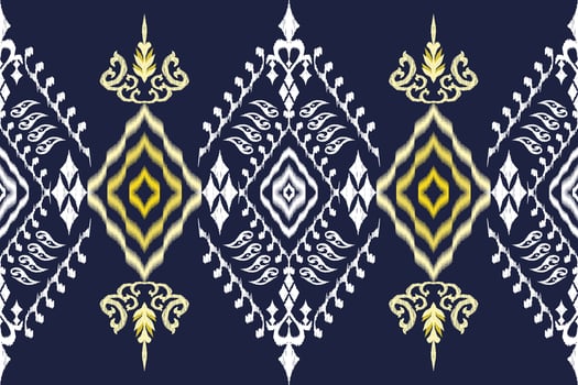 Ethnic Figure aztec embroidery style.Geometric ikat oriental traditional art pattern.Design for ethnic background,wallpaper,fashion,clothing,wrapping,fabric,element,sarong,graphic,vector illustration. vector
