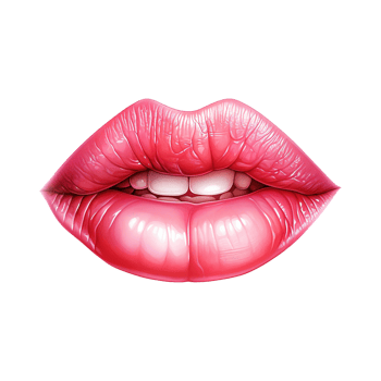AI generated Kisses of Love Valentine Lips - Charming Feature for Heartfelt Celebrations png
