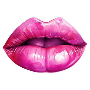 AI generated Kisses of Love Valentine Lips - Charming Feature for Heartfelt Celebrations png