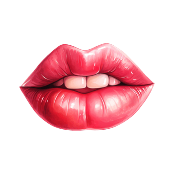 AI generated Kisses of Love Valentine Lips - Charming Feature for Heartfelt Celebrations png