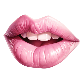 AI generated Kisses of Love Valentine Lips - Charming Feature for Heartfelt Celebrations png