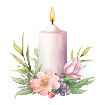 AI generated Charming Ambiance Embrace Spring with the Warmth of a Decorative Easter Candle png