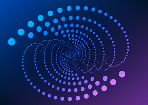 Abstract background Circular geometric shapes arranged in waves. Arrange in order from small to large. ,screen,presentation, Vector, illustration vector