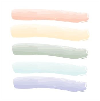 Various kinds of watercolor brushes, vector brushes for drawing