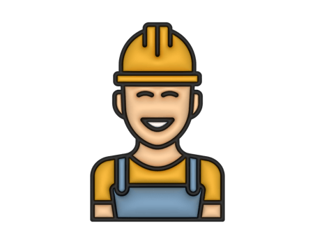a 3d Craftsman on a transparent background png