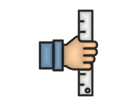 a 3d Ruler And Hand on a transparent background png