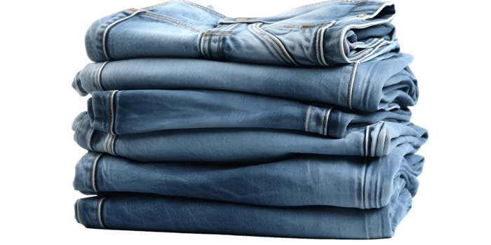 AI generated PNG Jeans denim clothing textile on transparent background