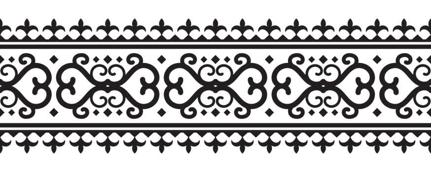 Ethnic seamless stripe pattern. Vintage border ornament. Classic ornate antique element. Baroque rococo floral style. Decorative border design for frame, textile, fabric, curtain, rug, cover. png
