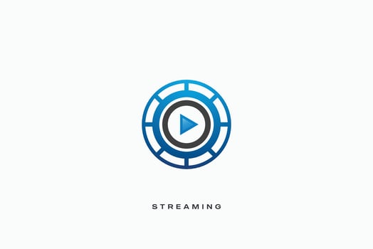 Music podcast streaming vector logo