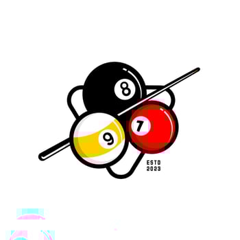 Billiard ball logo vector