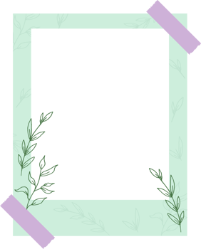 Aesthetic floral photo frame png