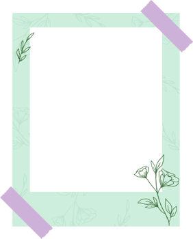 Aesthetic floral photo frame png