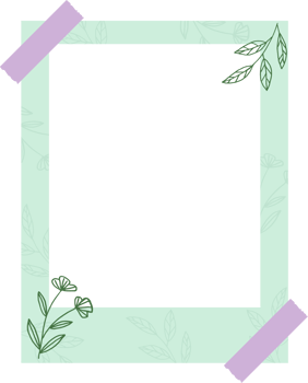 Aesthetic floral photo frame png