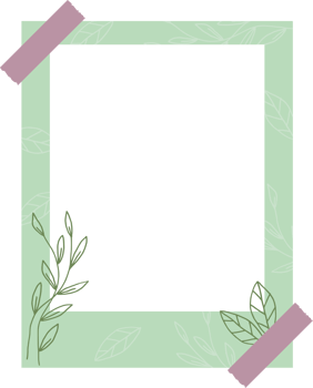 Aesthetic floral photo frame png
