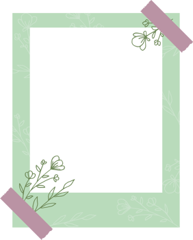 Aesthetic floral photo frame png