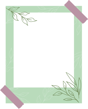 Aesthetic floral photo frame png