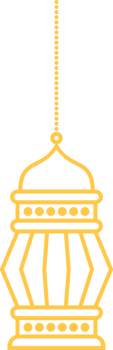 Hanging gold Islamic lantern decoration for Ramadan Kareem Islamic festival png