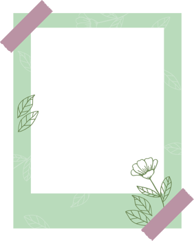 Aesthetic floral photo frame png
