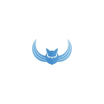 Owl Logo icon shield wing creative Modern Design. Owl logo with leaf icon vector. vector