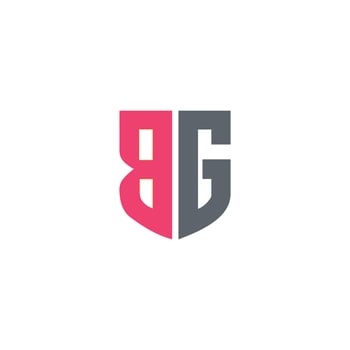 Initial letter bg logo or gb logo vector design template