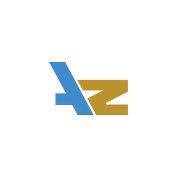 Initial letter az or za logo design template vector