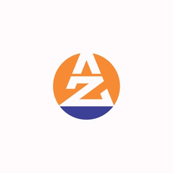 Initial letter az or za logo design template vector