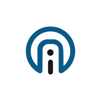 Initial letter ai or ia logo vector design template