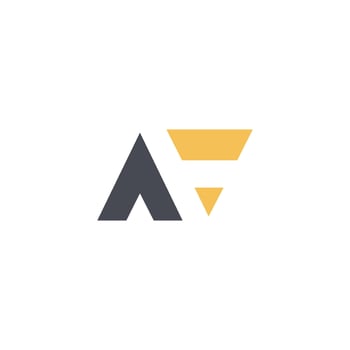 Initial letter af or fa logo design template vector