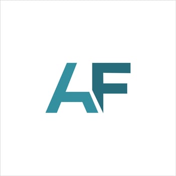 Initial letter af or fa logo design template vector