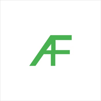 Initial letter af or fa logo design template vector