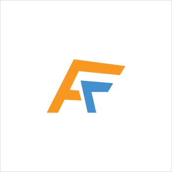 Initial letter af or fa logo design template vector