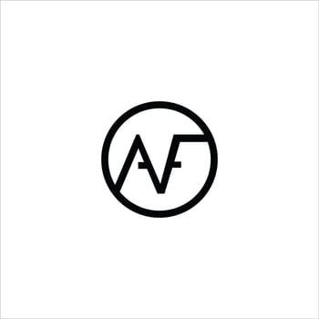 Initial letter af or fa logo design template vector