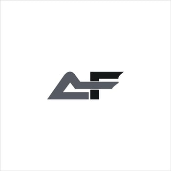 Initial letter af or fa logo design template vector
