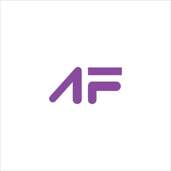 Initial letter af or fa logo design template vector