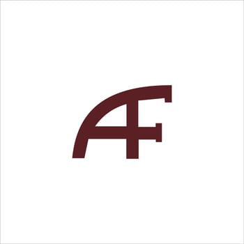 Initial letter af or fa logo design template vector