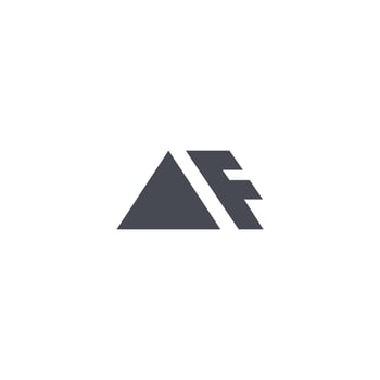 Initial letter af or fa logo design template vector