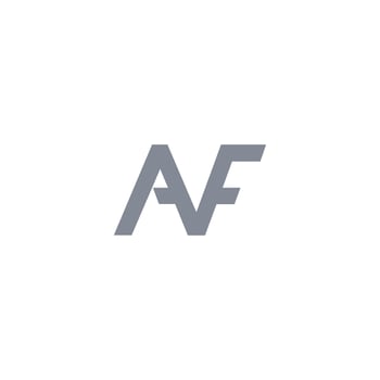 Initial letter af or fa logo design template vector