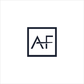 Initial letter af or fa logo design template vector