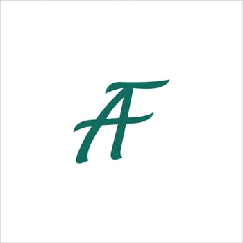 Initial letter af or fa logo design template vector