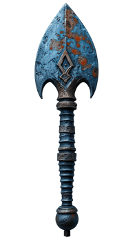 AI generated Antique spear isolated on transparent background ,ancient war spear png ,generative ai
