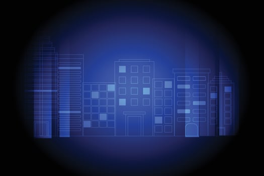 blue network light of start up building technology background vector