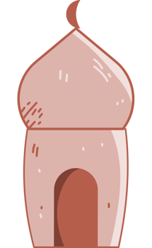 Doodle mosque illustration png