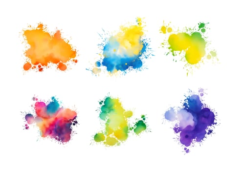 watercolor vector splashes. background for title and logo